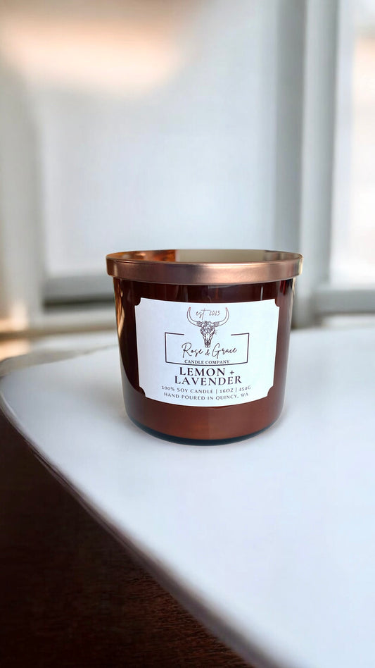 3-wick amber candle (16oz)